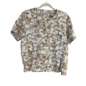 NWT Women’s Orvis Odor Control Outsmart Fresh Linen Medium Brown Camo Blouse